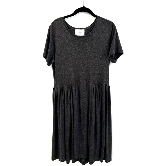 JUST Female Imani Smocked Jersey Dress Medium Fit and Flare - Picture 2 of 8